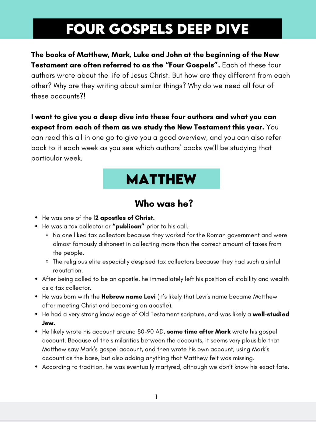 *New Testament (Q1 JAN-MAR) Big Picture/Little Picture Study Guide *DIGITAL DOWNLOAD* - Image 3