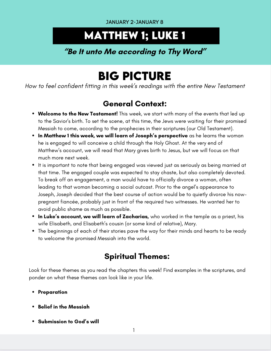 *New Testament (Q1 JAN-MAR) Big Picture/Little Picture Study Guide *DIGITAL DOWNLOAD* - Image 5