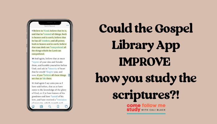 Gospel Library App FREE COURSE - Come Follow Me Study With Cali Black