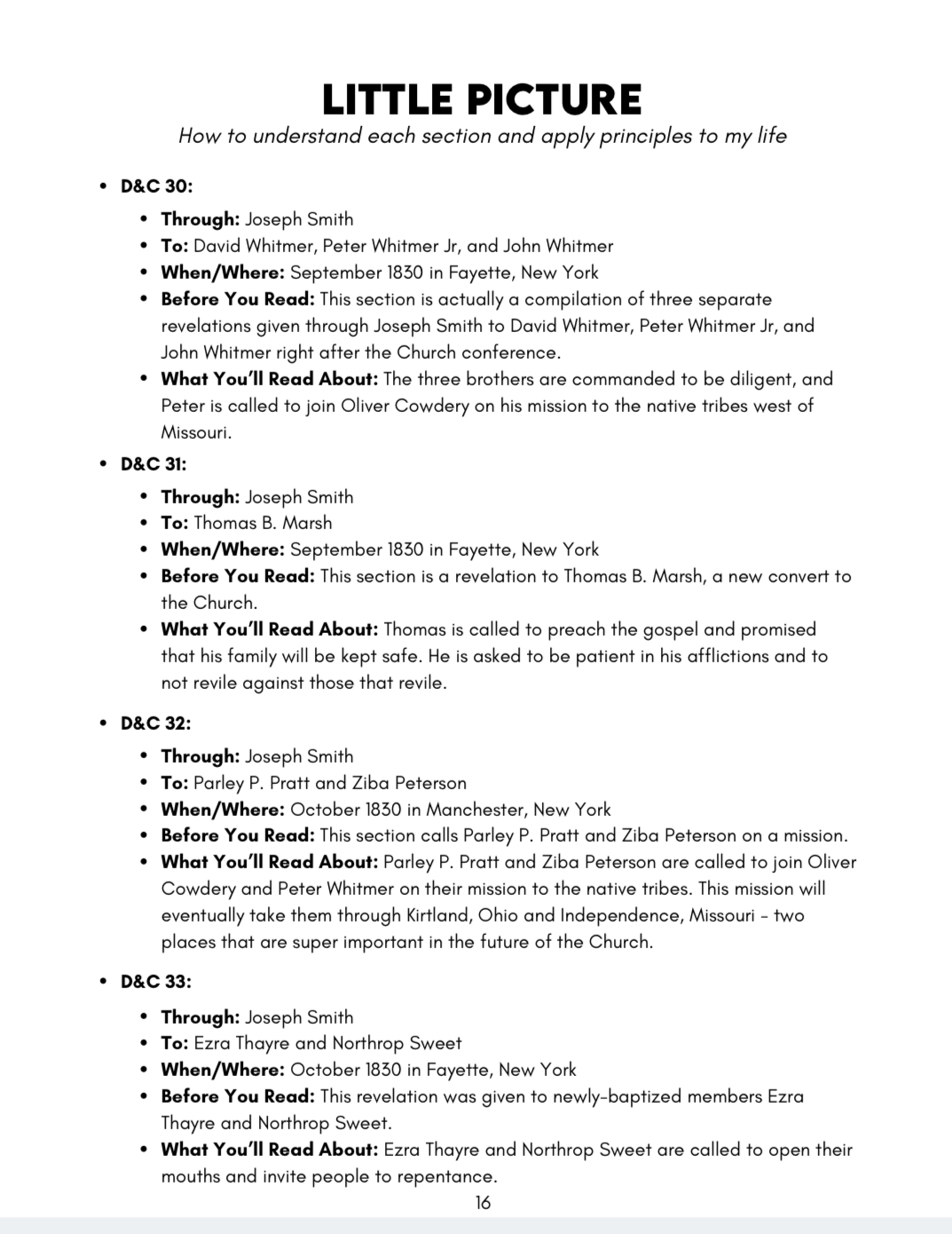 doctrine & covenants (q2 apr-jun) big picture/little picture study guide *digital download* - Image 6