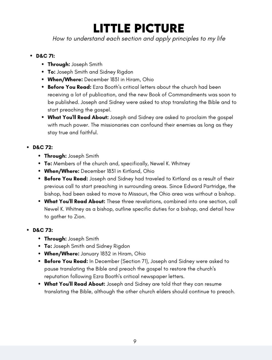 doctrine & covenants (q3 jul-sep) big picture/little picture study guide *digital download* - Image 8