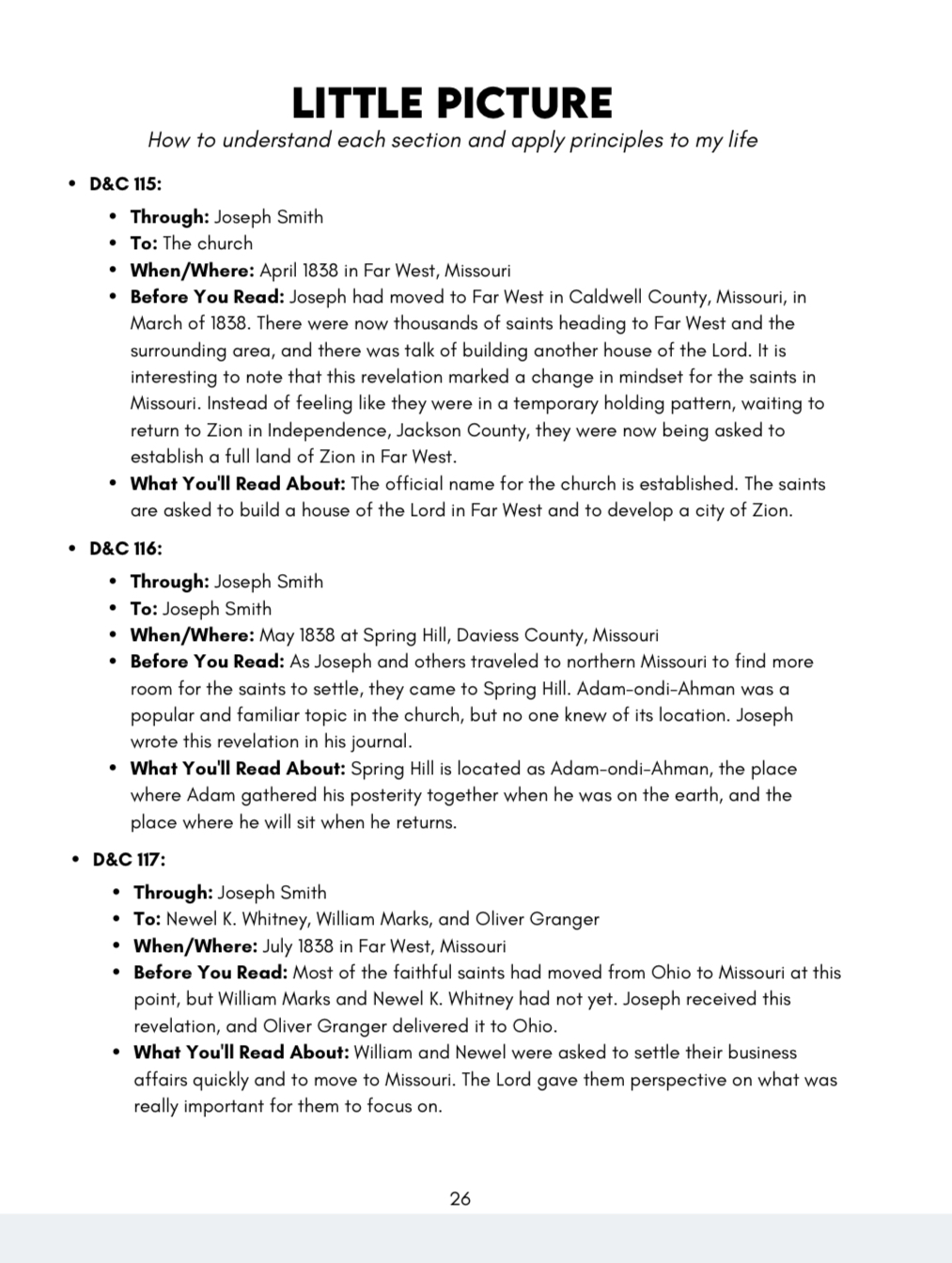 doctrine & covenants (q4 oct-dec) big picture/little picture study guide *digital download* - Image 6